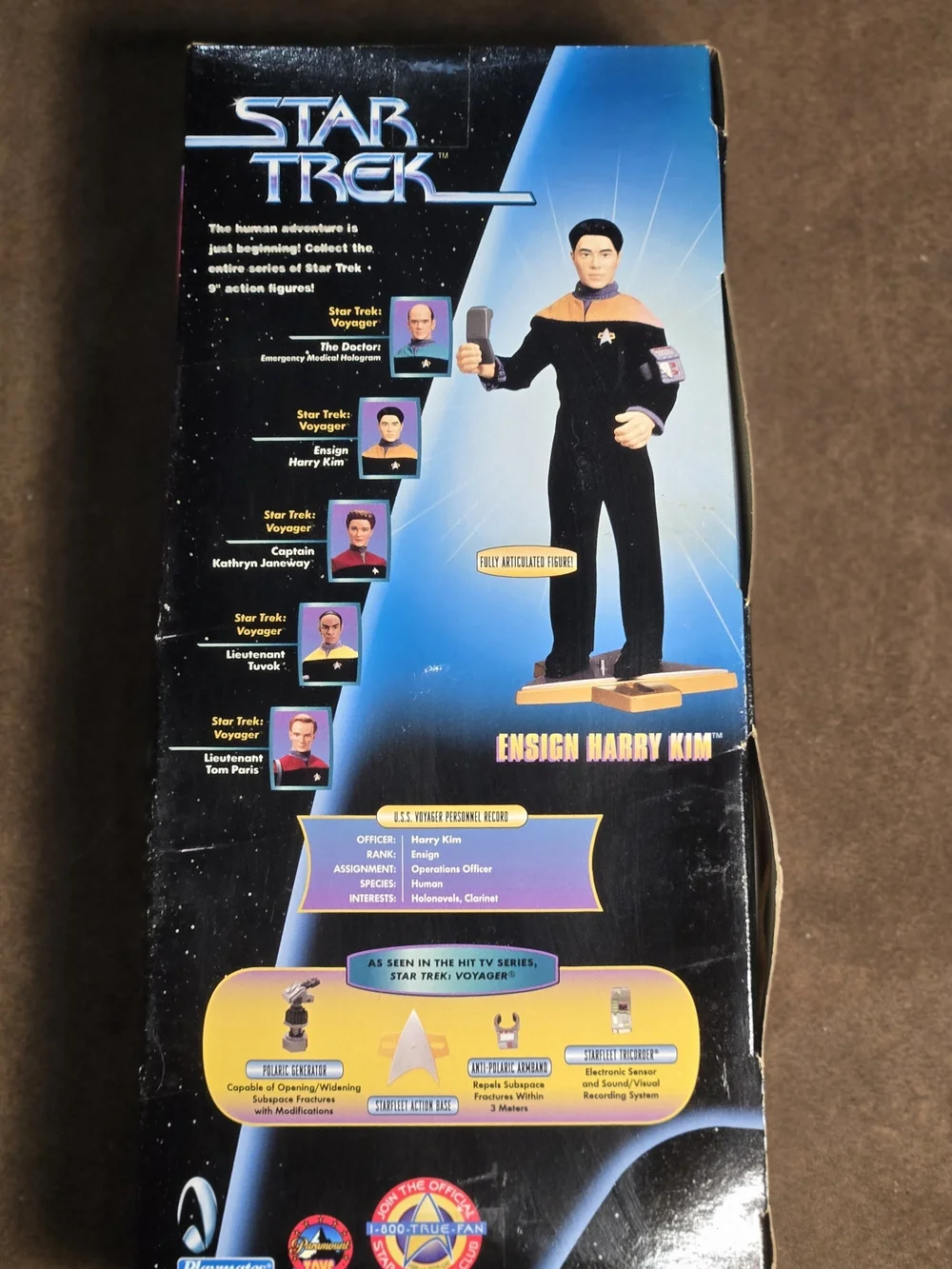 Vintage 1997 Star Trek Voyager Ensign Harry Kim 9